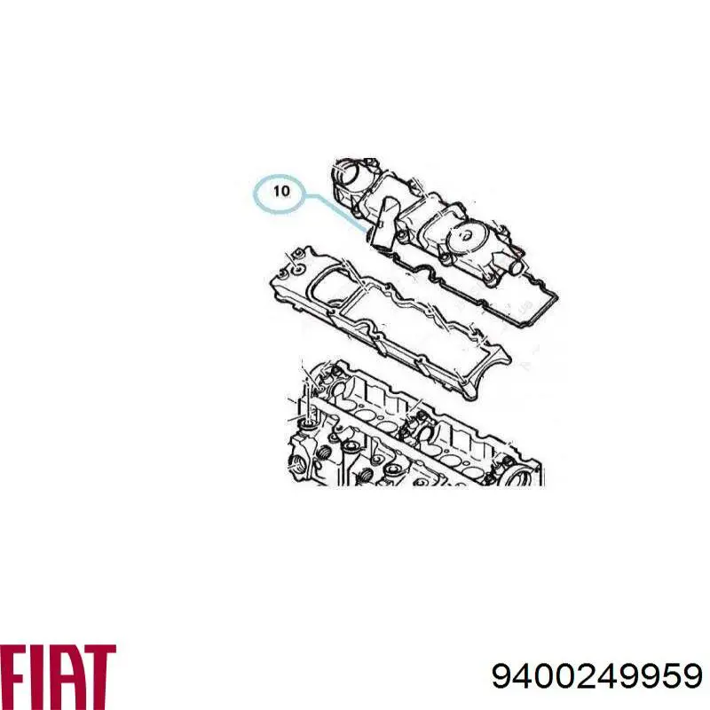Прокладка клапанної кришки двигуна, верхня Fiat/Alfa/Lancia 9400249959 ціна, від 4.49 USD