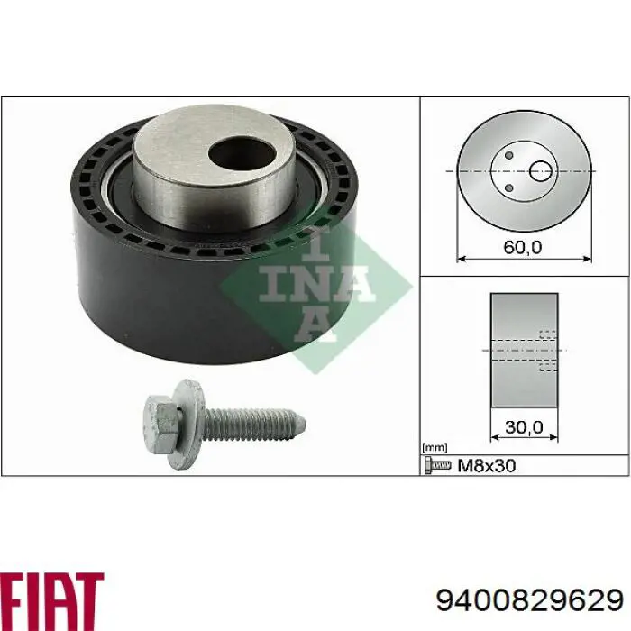 Ролик натяжителя ременя газорозподілу Fiat/Alfa/Lancia 9400829629 ціна, від 15.88 USD