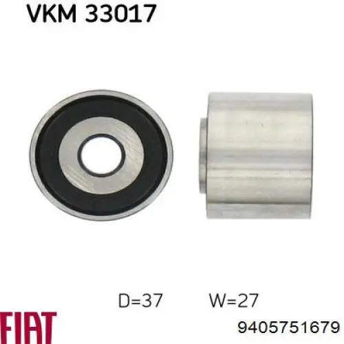 Ролик приводного ременя, паразитний Fiat/Alfa/Lancia 9405751679 ціна, від 11.83 USD