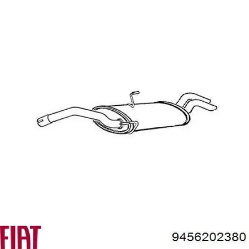 Вихлоп Fiat/Alfa/Lancia 9456202380 ціна, від 131.60 USD