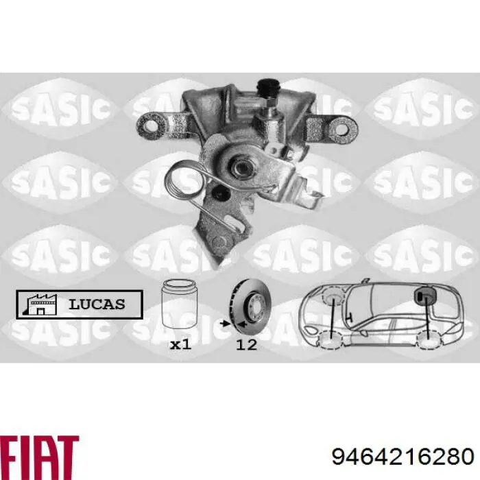 Купити 9464216280 Fiat/Alfa/Lancia Супорт задній правий