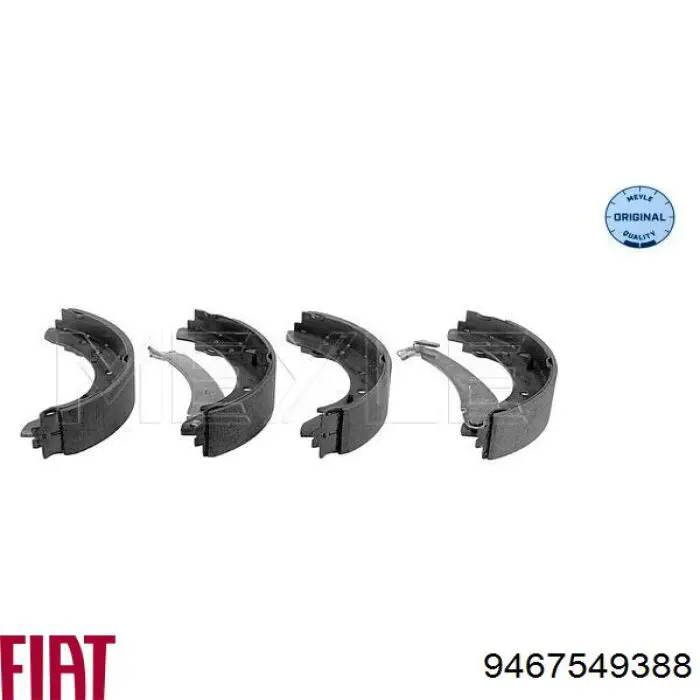 9467549388 Fiat/Alfa/Lancia Колодки гальмівні задні, барабанні