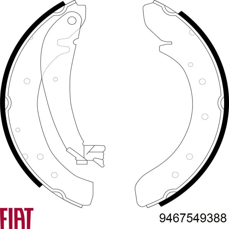 Купити 9467549388 Fiat/Alfa/Lancia Колодки гальмові задні, барабанні