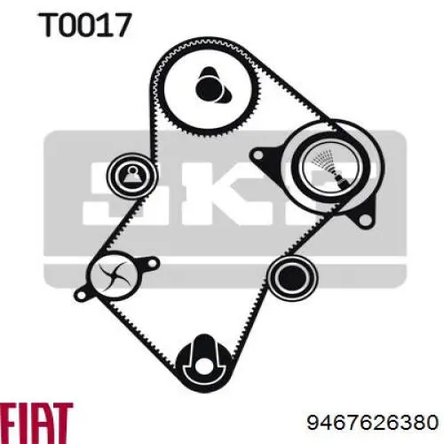 Комплект ГРМ Fiat/Alfa/Lancia 9467626380 ціна, від 53.40 USD