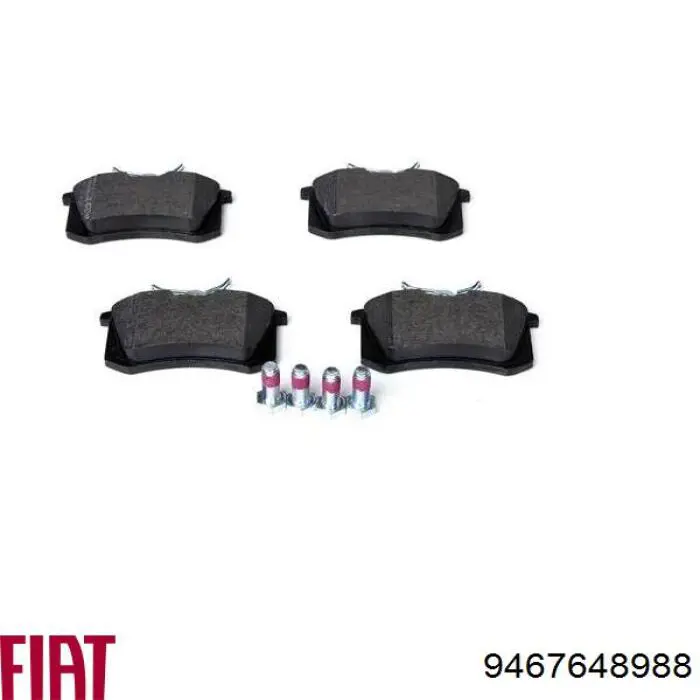 Задні гальмівні колодки 9467648988 Fiat/Alfa/Lancia