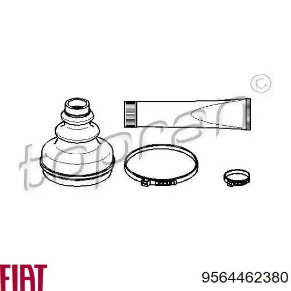 Купити 9564462380 Fiat/Alfa/Lancia Пильник шарніра кутових швидкостей внутрішній передній