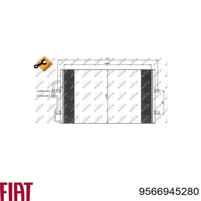 Купити 9566945280 Fiat/Alfa/Lancia Радіатор опалювача салону