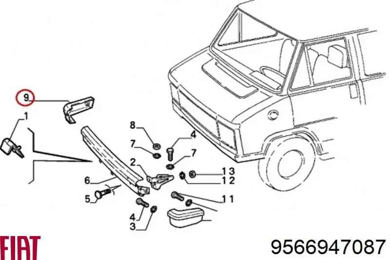 Купити 9566947087 Fiat/Alfa/Lancia Шестерня 5-ї передачі, відома