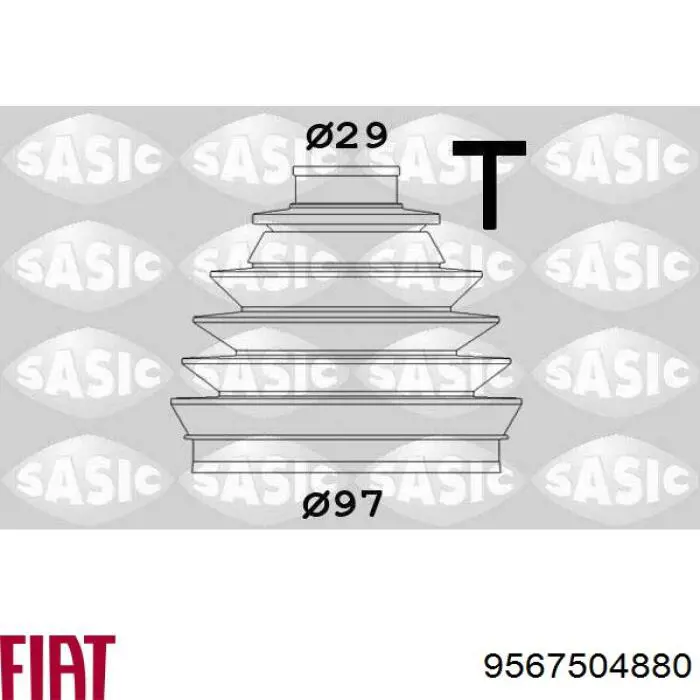Купити 9567504880 Fiat/Alfa/Lancia Пильник шарніра приводу
