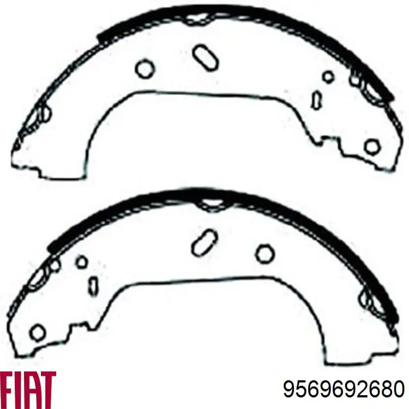9569692680 Fiat/Alfa/Lancia Колодки гальмівні задні, барабанні