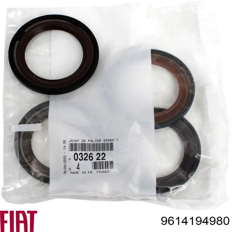 Сальник коленвала двигуна, передній Fiat/Alfa/Lancia 9614194980 ціна, від 7.10 USD