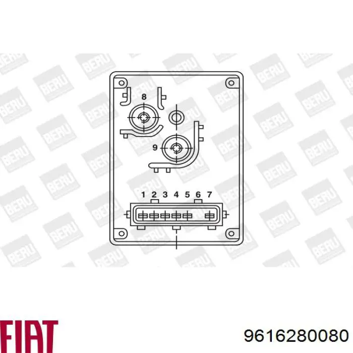 Купити 9616280080 Fiat/Alfa/Lancia Реле свічок накалу
