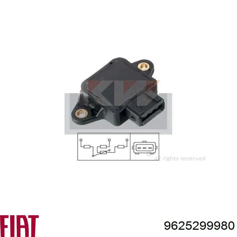 Потенціометр 9625299980 Fiat/Alfa/Lancia
