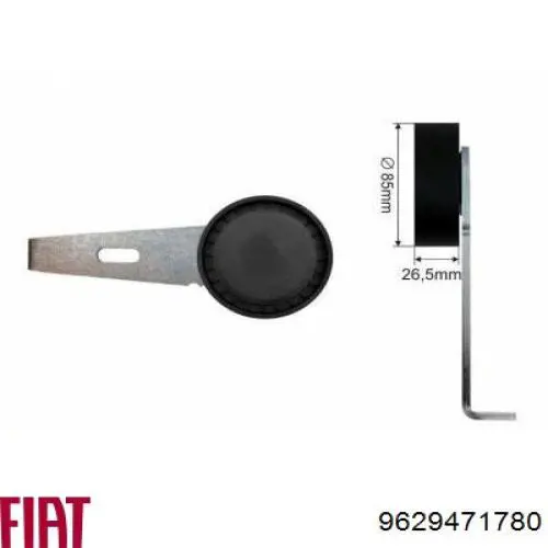 Натяжний ролик Fiat/Alfa/Lancia 9629471780 ціна, від 42.69 USD
