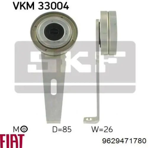 9629471780 Fiat/Alfa/Lancia Ролик натяжителя ременя агрегатів