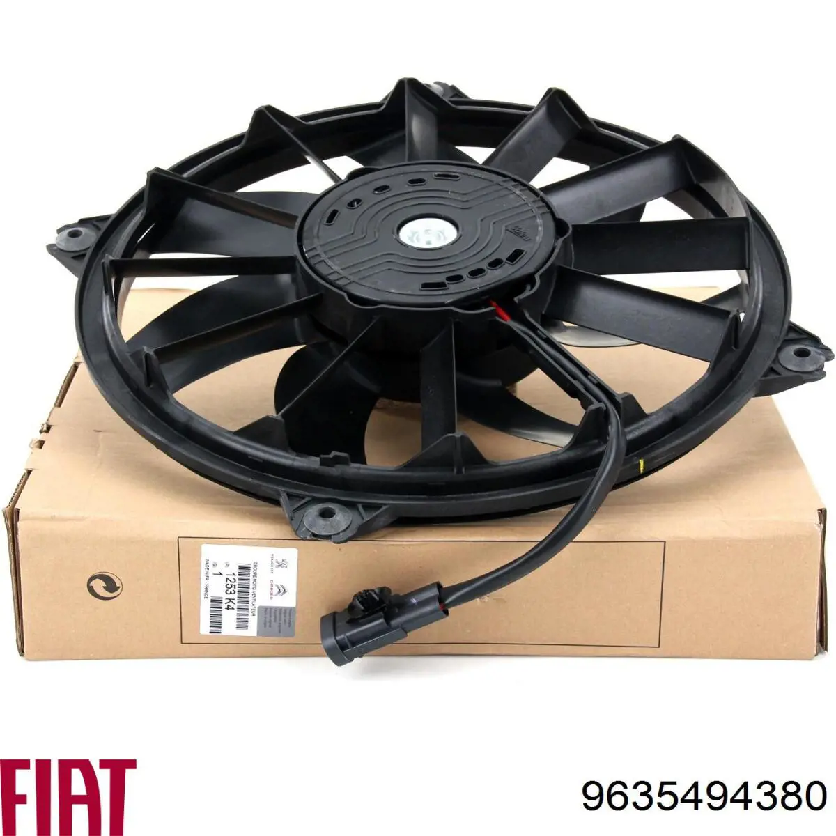 Купити 9635494380 Fiat/Alfa/Lancia Електровентилятор охолодження в зборі (двигун + крильчатка), лівий