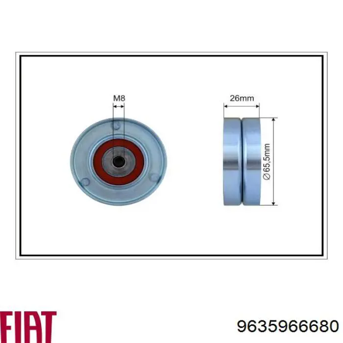 9635966680 Fiat/Alfa/Lancia Натяжна планка поліклинового ременя