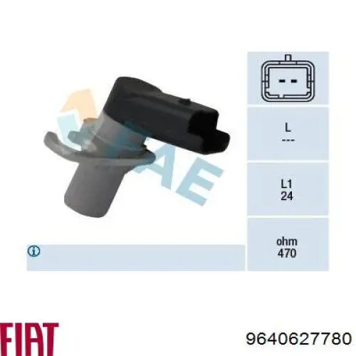 Датчик положення колінвала Fiat/Alfa/Lancia 9640627780