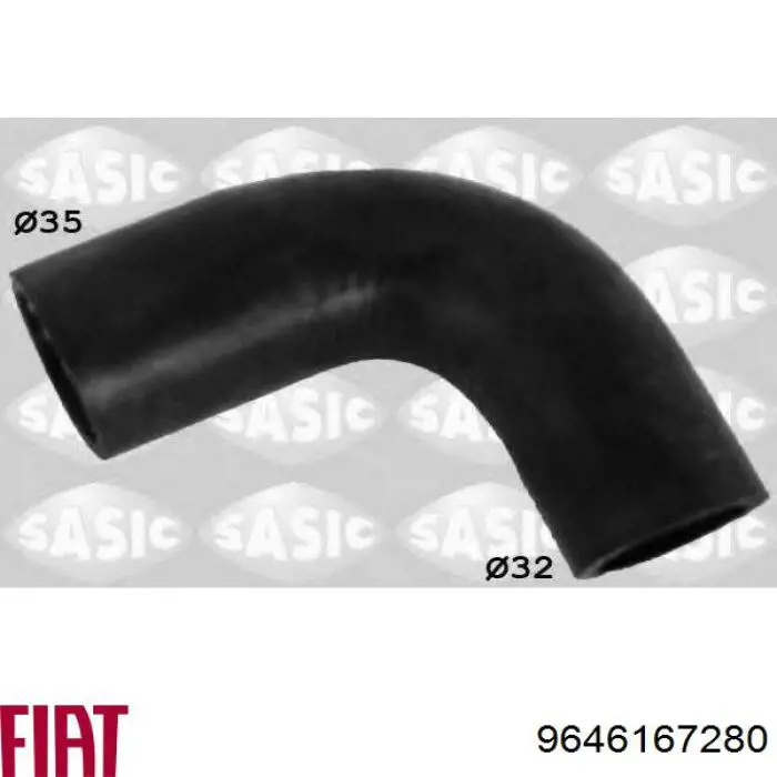 Купити 9646167280 Fiat/Alfa/Lancia Шланг (патрубок) термостата