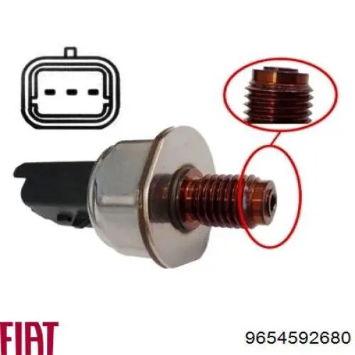 Датчик тиску палива Fiat/Alfa/Lancia 9654592680