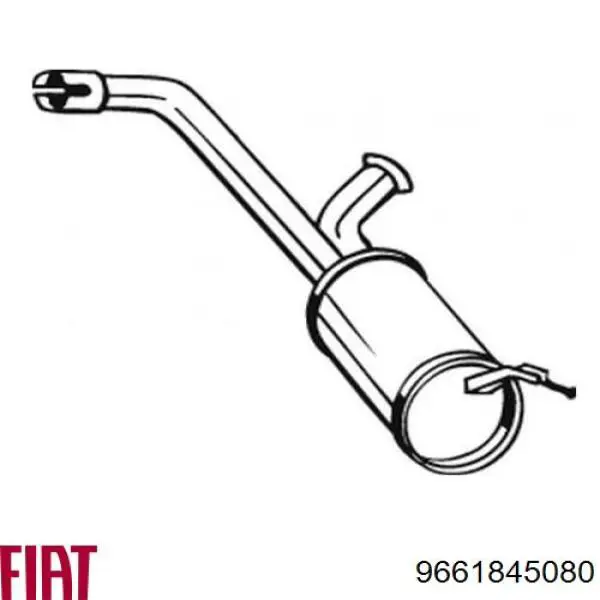 9661845080 Fiat/Alfa/Lancia Глушник, задня частина