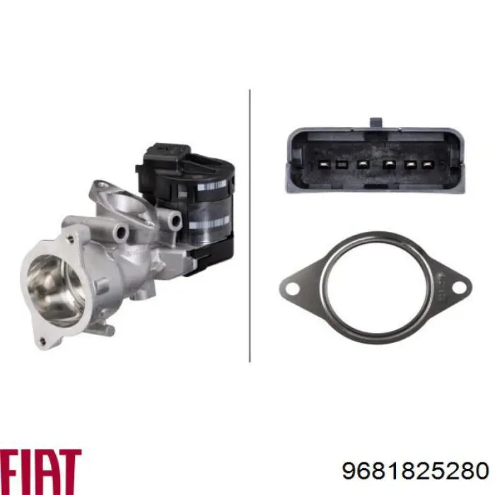 Клапан ЄГР 9681825280 Fiat/Alfa/Lancia