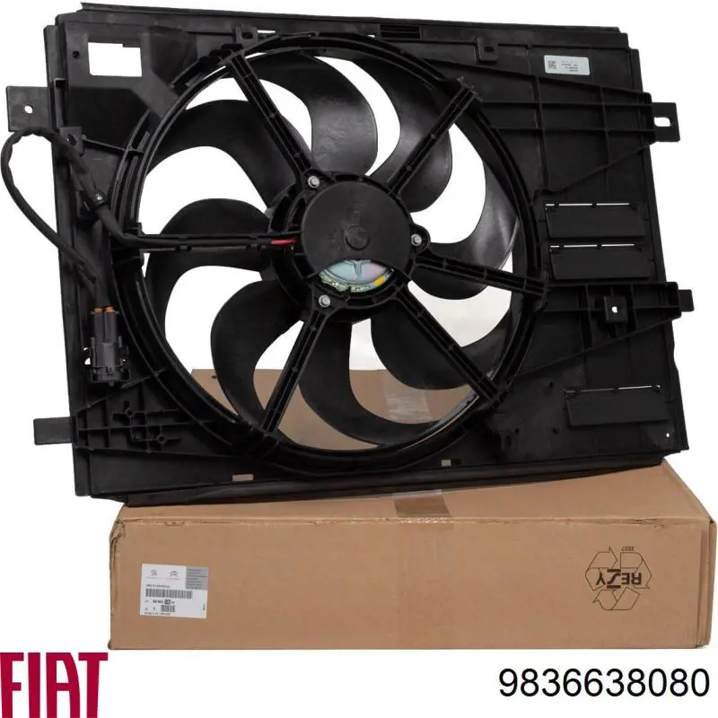 Купити Q3730398 Q-fix Дифузор радіатора охолодження, в зборі з двигуном і крильчаткою