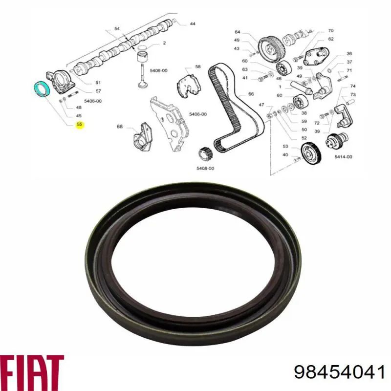Купити 98454041 Fiat/Alfa/Lancia Сальник распредвала