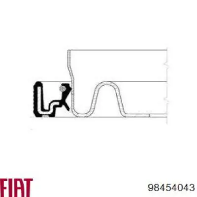 Сальник масляного насоса двигуна Fiat/Alfa/Lancia 98454043 ціна, від 6.18 USD