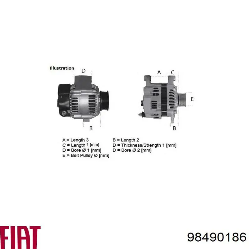 98490186 Fiat/Alfa/Lancia Авто генератор