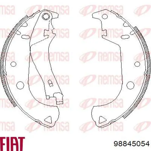 Купити 98845054 Fiat/Alfa/Lancia Колодки гальмові задні, барабанні
