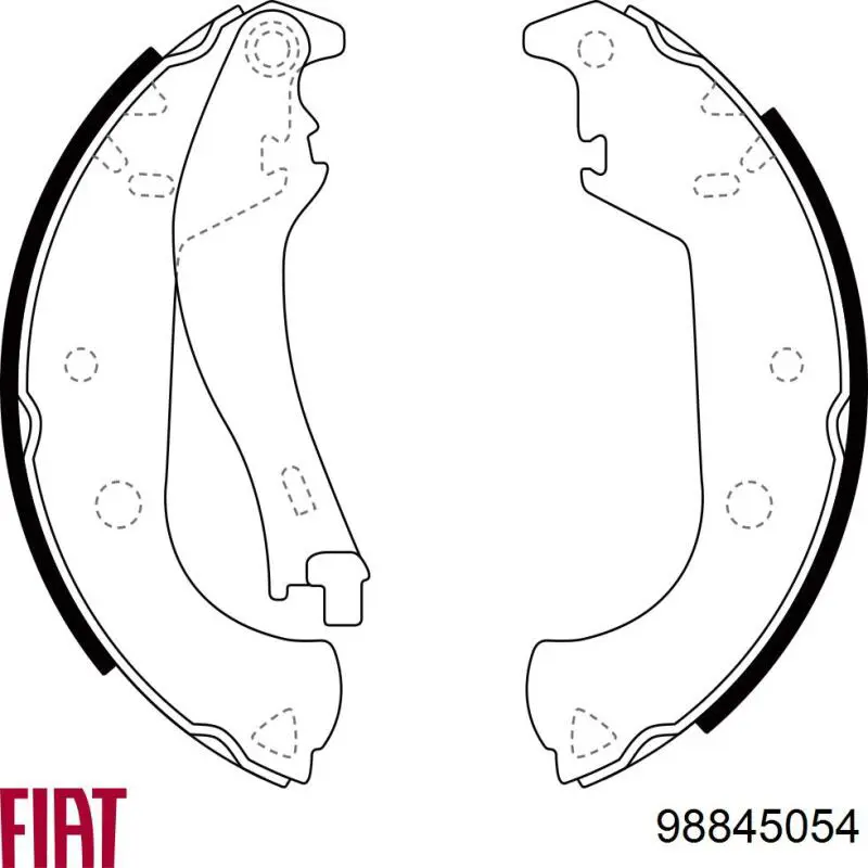 Колодки гальмові задні, барабанні Fiat/Alfa/Lancia 98845054 ціна, від 20.60 USD