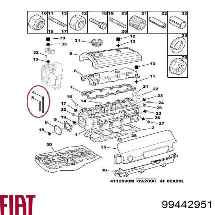 Болт головки блока циліндрів, ГБЦ Iveco 99442951 ціна, від 80.56 USD
