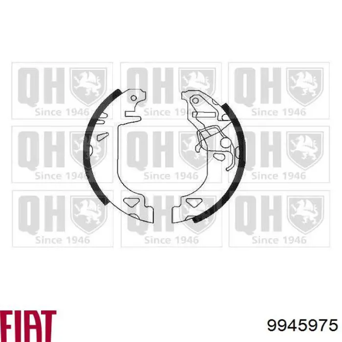 Купити 9945975 Fiat/Alfa/Lancia Колодки гальмівні задні барабанні, в зборі з циліндруми, комплект