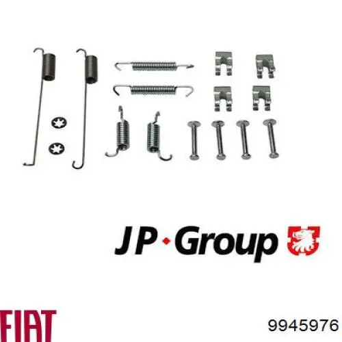 9945976 Fiat/Alfa/Lancia Монтажний комплект задніх барабанних колодок