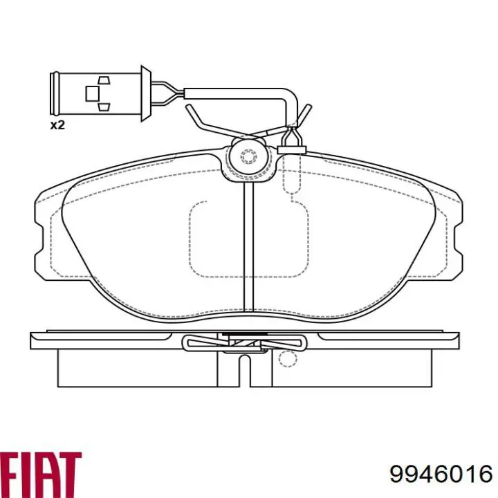Гальмівні колодки Fiat/Alfa/Lancia 9946016 ціна, від 16.72 USD
