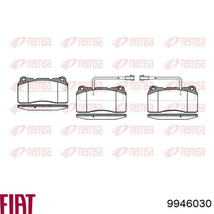 Колодки гальмівні передні, дискові 9946030 Fiat/Alfa/Lancia