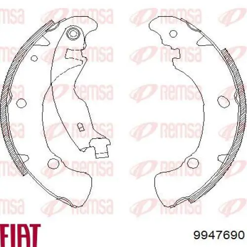 Колодки гальмові задні, барабанні 9947690 Fiat/Alfa/Lancia