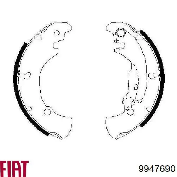Колодки гальмові задні, барабанні Fiat/Alfa/Lancia 9947690 ціна, від 18.72 USD