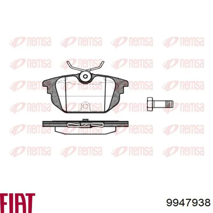 9947938 Fiat/Alfa/Lancia колодки гальмові задні, дискові