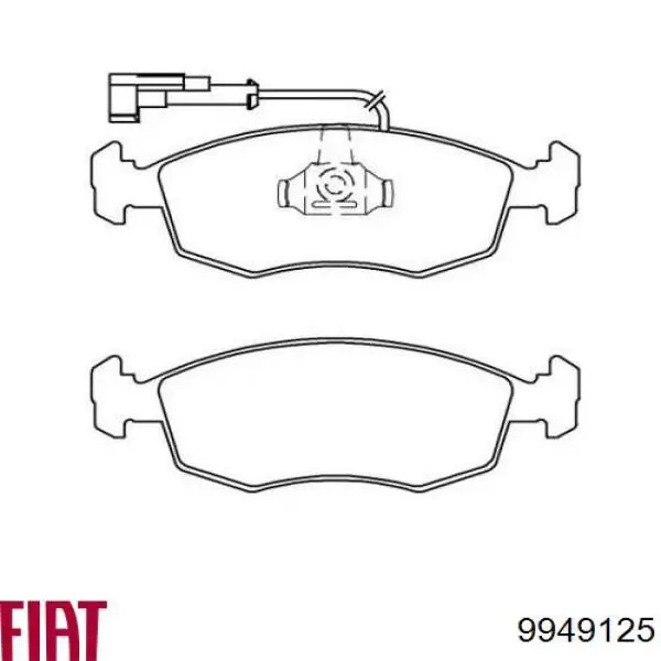 Колодки гальмівні передні, дискові 9949125 Fiat/Alfa/Lancia