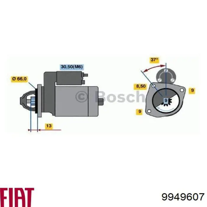 Виделка стартера 9949607 Fiat/Alfa/Lancia