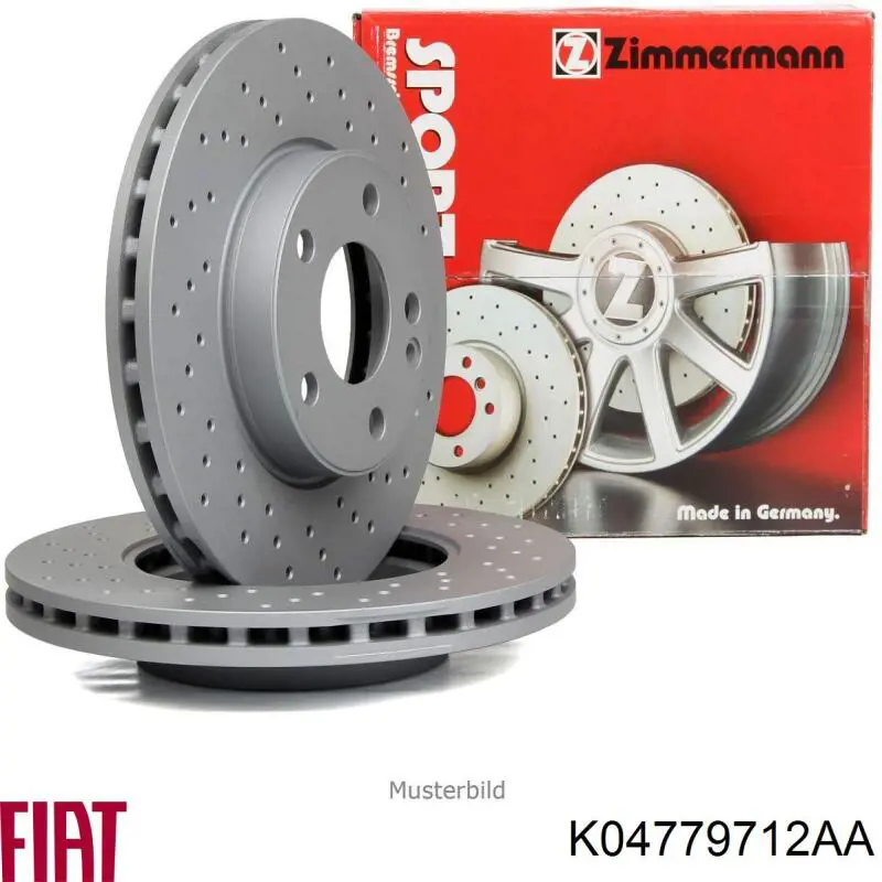 Гальмівні диски передні K04779712AA Fiat/Alfa/Lancia