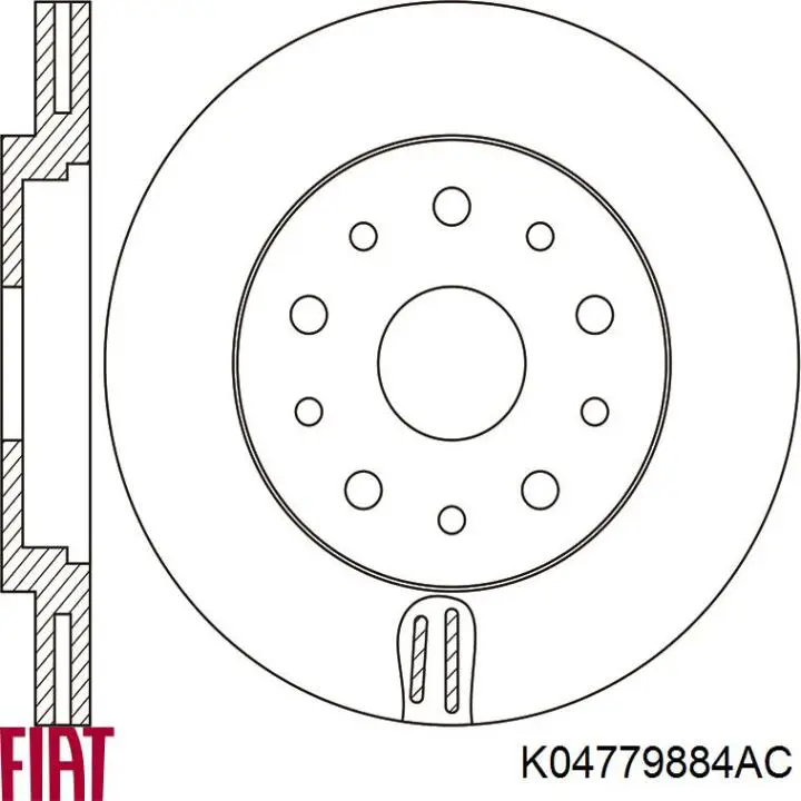 Гальмівні диски передні K04779884AC Fiat/Alfa/Lancia