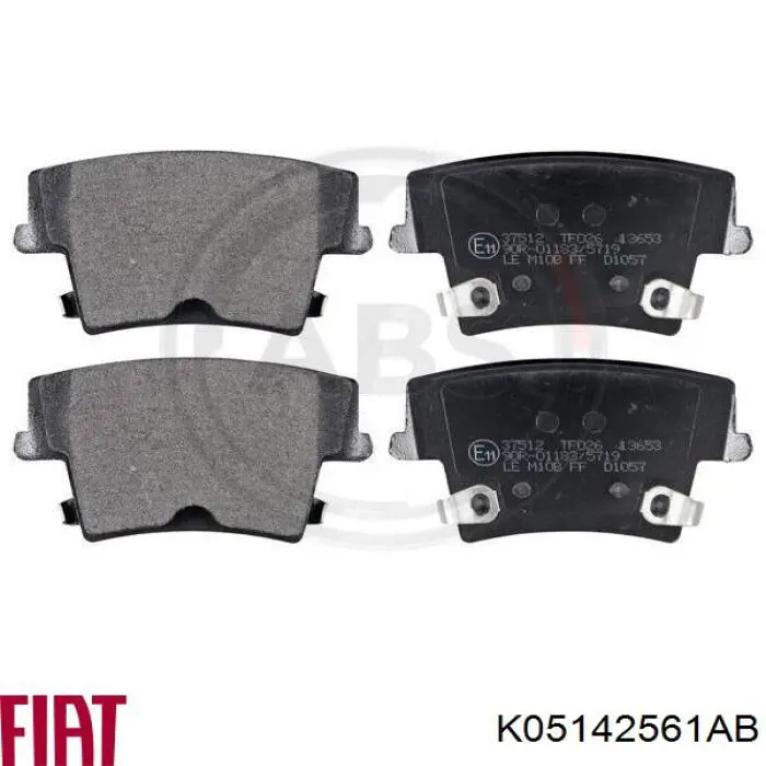 K05142561AB Fiat/Alfa/Lancia Колодки гальмівні задні, дискові