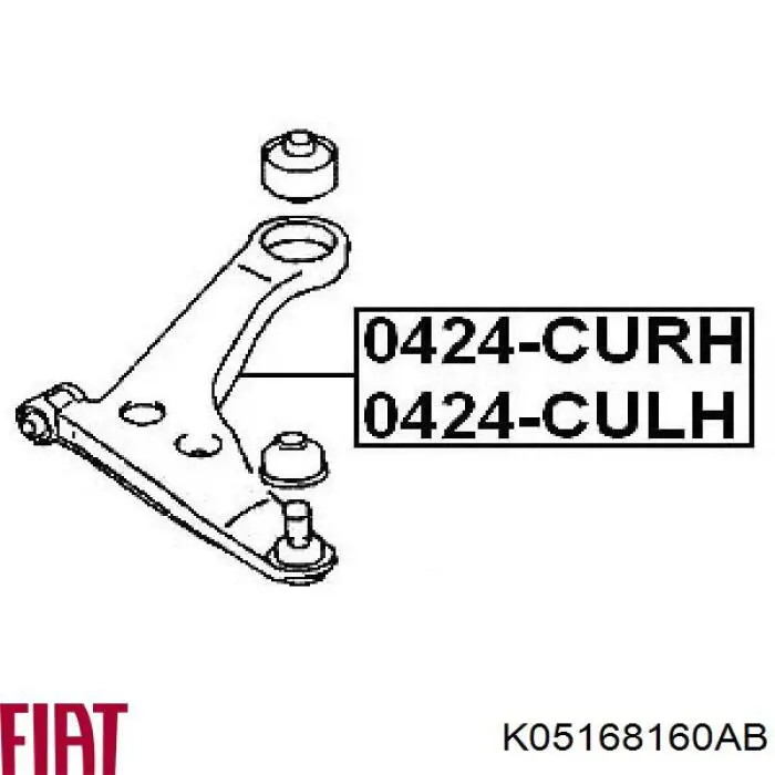Сайлентблок нижнього важеля передньої підвіски Fiat/Alfa/Lancia K05168160AB ціна, від 9.13 USD