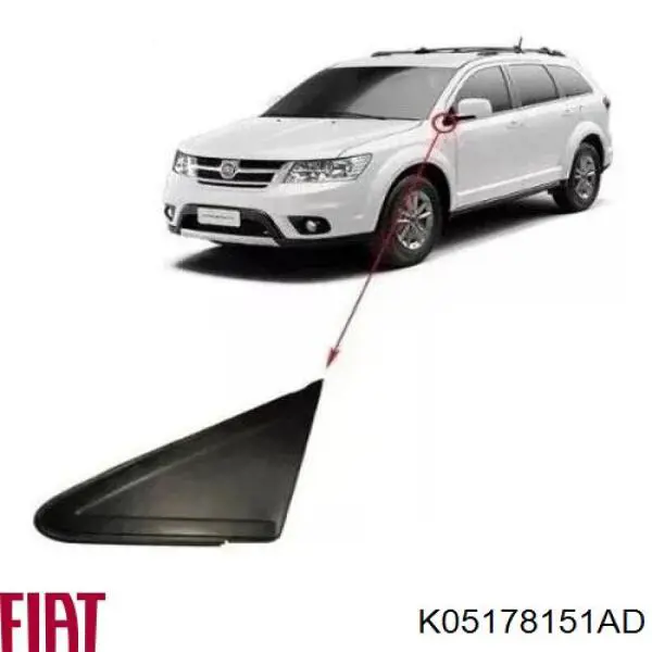 Накладка переднього лівого крила K05178151AD Fiat/Alfa/Lancia