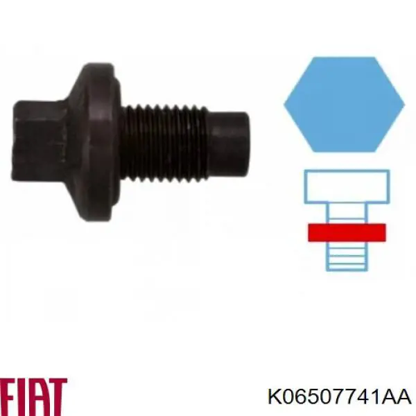 Болт піддона Chrysler 06507741AA