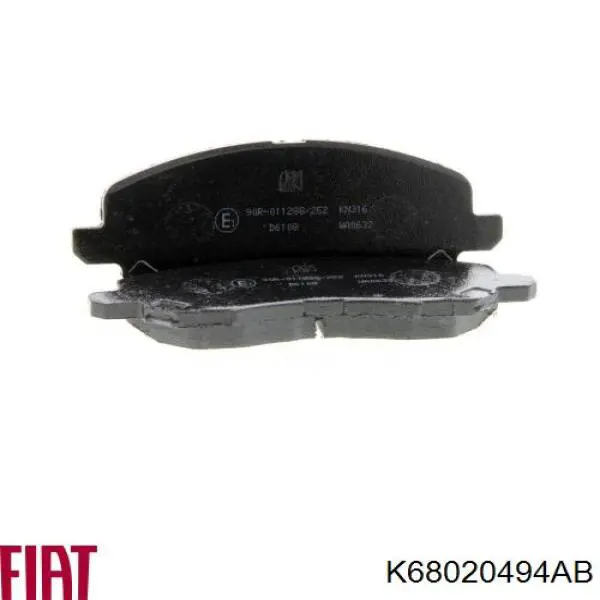Гальмівні колодки Fiat/Alfa/Lancia K68020494AB ціна, від 24.15 USD