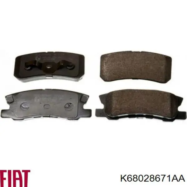 Задні гальмівні колодки Fiat/Alfa/Lancia K68028671AA ціна, від 19.75 USD